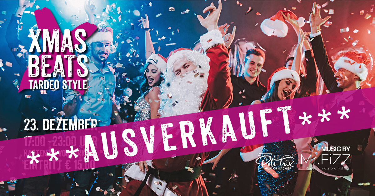 X-MAS Beats ist DIE Weihnachtsparty im WINE HOUSE auf dem Krefelder Großmarkt mit DJ Pele Trix und Mr. Fizz